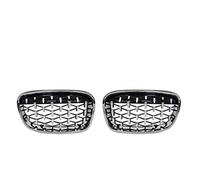 1 Pair Diamond Grill Kidney Racing Grilles Mesh for Meteor Style Car Accessories for BMW Series F20 F2-1 116i 118i 2011-2014 Vehicle front grille(1)