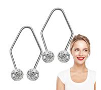 1 Pair Dimple Makers, Portable Face Muscle Trainer, Natural Dimples Devices, Stainless Steel Rustproof Smile Exercisers, Facial Beauty Training Tool For Women And Men (Black)