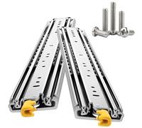 1 Pair Drawer Slides 250 700 1000 1550 1900 2000mm, Heavy Duty Locking Drawer Slides 220kg Load Capacity, Side Mount Drawer Rails 3-Fold Full Extension Ball Bea,1800mm