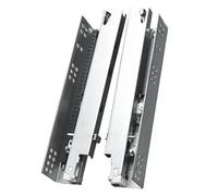 1 Pair Drawer Slides Full Extension Soft Close Drawer Rails Kitchen Slide-Out Tracks Bottom Mount 45kg Load Capacity (50cm/20in) - Smooth Operation & Easy Installation
