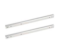 1 Pair Drawer Slides Side Mount Full Extension 3 Fold Ball Bearing Runners, 400mm Heavy Duty Drawer Tracks for Game Consoles Medical Electronics Cabinets with Zinc Plated