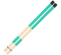 1 Pair Drum Set Beam Sticks - 19 Fine Maple Sticks per Beam, Black Rubber Band Reinforced Bottom, Quality Rubber Holster Mallet Head, Powerful Stereo Sound