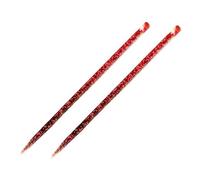 1 Pair Drum Sticks Luminous Teardrop Shaped Head Drumstick Drum Accessories(Red)