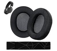 1 Pair Ear Pads & 1 Headband Replacement for SteelSeries Arctis 7/7+/7P/7P+/7X/7X+/9/9X/Pro/Prime Wireless Gaming Headphones - Mesh Fabric Headphones Ear Pads & Elastic Fabric Headband Pad