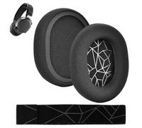 1 Pair Ear Pads & 1 Headband Replacement for SteelSeries Arctis 7/7+/7P/7P+/7X/7X+/9/9X/Pro/Prime Wireless Gaming Headphones - Mesh Fabric Headphones Ear Pads & Elastic Fabric Headband Pad