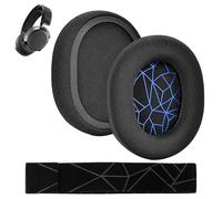 1 Pair Ear Pads & 1 Headband Replacement for SteelSeries Arctis 7/7+/7P/7P+/7X/7X+/9/9X/Pro/Prime Wireless Gaming Headphones - Mesh Fabric Headphones Ear Pads & Elastic Fabric Headband Pad