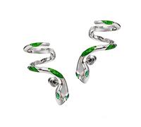 1 Pair European Snake-shaped Winding Earrings Cold Wind Various Ways to Wear Exaggerated Left Right Ear Jewelry Snake Ear Cuff Earrings