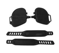 1 Pair Exercise Bike Pedals with Anti Slip Strip Pattern, Adjustable Toe Strap, Stationary Bike Foot Pedals for Home Gym Cycling, Compatible with Most Fitness Bikes (9/16 Inch Thread)