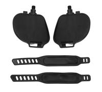 1 Pair Exercise Bike Pedals with Anti Slip Strip Pattern, Adjustable Toe Strap, Stationary Bike Foot Pedals for Home Gym Cycling, Compatible with Most Fitness Bikes (1/2 Inch Thread)