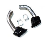 1 Pair Exhaust Tip For B&MW X5 E70 V8 Look 20077-2010 Exhaust Pipe 304 Stainless Steel Muffler Tip Car Exhaust Tailpipe Nozzle CLVCCZTZGW(Black Exhaust)