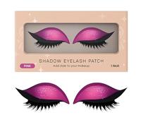 1 Pair Eyeshadow Eyelash Patch, Eye Shadow Eyelash Stick On, Reusable Eyeshadow Stickers, Waterproof Eyelid And Ey-elash Sticker, Fake Eye Lashes Makeups Stencils For Women's Make Up