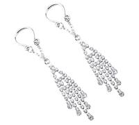 1 Pair Fake Nipple Ring Stainless Steel Nipple Ring Non Piercing Rhinestone Nipple Tassels Dangle Nipple Jewelry Clip On Faux Body Piercing Jewelry