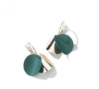 1 Pair Fashion Dangle Earrings for Women All Match Ear Drops Green Stylish Ear Decoration for Parties Banquets and Everyday Wear Unique Contemporary Design