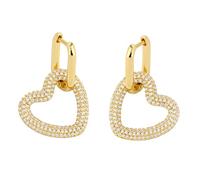 1 Pair Fashion Dangle Earrings for Women Love Heart Copper Ear Jewelry Stylish Ear Pendants for Parties and Celebrations Comfortable and Durable Design for Daily Wear