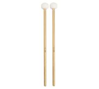 1 Pair Felt Mallets with Wood Handle for Percussion Instrument Natural Tip Soft Durable Lightweight Comfortable Grip Spherical Head Consistent Striking Surface Great Accessory
