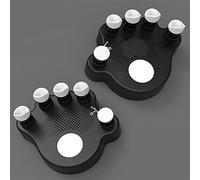 1 Pair Finger Exerciser for Piano Players Piano Finger Trainer Built-In Piano Sampling Sound Source, Piano Finger Strengthener for Finger Training, Posture Correction (black)
