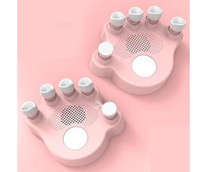 1 Pair Finger Exerciser for Piano Players Piano Finger Trainer Built-In Piano Sampling Sound Source, Piano Finger Strengthener for Finger Training, Posture Correction (pink)