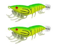 1 Pair Fishing Lures Glow Jig Hook Evil Lure Bait Saltwater Squid Hook Glow Squid Jig Rattle Beads