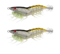 1 Pair Fishing Lures Glow Jig Hook Evil Lure Bait Saltwater Squid Hook Glow Squid Jig Rattle Beads