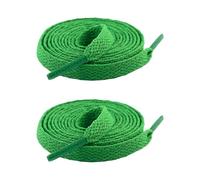 1 Pair Flat Sneaker Shoelaces 8 mm Wide Universal Fit Dyed Shoes Shoelaces for Trainers and Board Shoes Boot Strings Interchangeable, Green, One Size