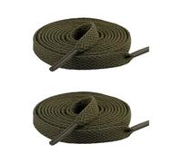 1 Pair Flat Sneaker Shoelaces 8 mm Wide Universal Fit Dyed Shoes Shoelaces for Trainers and Board Shoes Boot Strings Interchangeable, Army Green, One Size