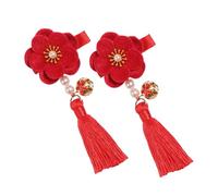 1 Pair Flower Hairpins for Tassel Barrettes with Bells Easy to Use Hair Clips for Daily Wear and Special Occasions for Kindergarten Performances and Fun Hairstyles