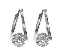 1 Pair Flysmus Halolux Lymphvity Germanium Earrings,Lymphvity Magnetherapy Germanium Earring for Weight Loss,Lymphatic Drainage Earring,Magnetic Therapy Earrings (Silver)