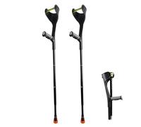 1 Pair Folding Crutches of Aluminum Alloy, Lightweight Height Adjustable Elbow Crutches Walking Aids for Adults, Forearme Foldable Crutch