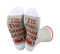 1 Pair Football Season Socks Tis The Damn Season Socks Lyrics Football Socks Football Lover Gift (UK, Alpha, One Size, Regular, Regular, Damn Season Socks)