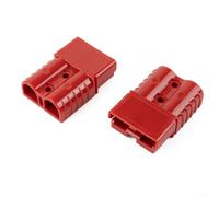 1 Pair For 50A 120A 600V Battery Cable Connector Set for Industrial Power Applications with Silver-Plated Contacts and UL94 V0 Rated Housing (Red-120A)