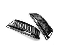 1 Pair Front Bumper Fog Light Grille Grill For S4 A4 B9 For S-L 2016 2017 2018 Gloss Black IENQBVL