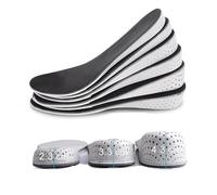 1 Pair Full Length Memory Foam Height Increase Insoles Invisible Increasing Heel Lift Inserts Elevator Insole for Women Men (4.3cm)