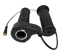 1 Pair Full Twist Throttle Ebike Portable Lightweight Full Twist Throttle with 3 Pin Waterproof Connector for EBike or Folding Electric Scooter