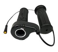 1 Pair Full Twist Throttle Ebike Portable Lightweight Full Twist Throttle with 3 Pin Waterproof Connector for EBike or Folding Electric Scooter
