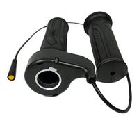1 Pair Full Twist Throttle Ebike Portable Lightweight Full Twist Throttle with 3 Pin Waterproof Female End Connector for Ebike Or Folding Electric Scooter