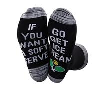 1 Pair Funny Pickleball Socks If You Want A Soft Serve Go Get Ice Cream Socks Pickleball Sports Themed Socks (Ice Cream -Socks)