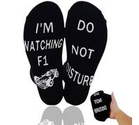 1 Pair Funny Socks Men,Formula 1 Gifts for Men F1 Merchandise Black Socks,F1 Socks Gifts for Men Funny,Novelty Gifts for Men Trainer Socks Give to Gift for Family Friends Novelty Socks for Men