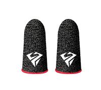 1 Pair Gaming Finger Sleeve Thumb Sack Fingertip Cover for Mobile Game Conductive Silver Fiber Anti-Sweat Breathable Game Gloves Controller
