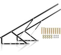 1 Pair Gas Spring Bed Storage Lift Kit, 60/80/90/100/110/120/150cm Folding Bed Lifting Mechanism, Toy Box Hinges Soft Close, Hydraulic Support Rod, Gas Strut Lift Support, 2 Colors(Black,80cm)