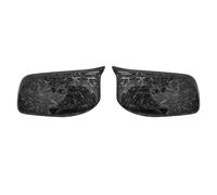 1 Pair Gloss Black Car Rear View Door Wing Mirror Side Cover Caps Fit For BMW E60 E61 E63 E64 5 Series Model 2004-2008 Car Wing Mirror Covers Caps(Forged Carbon Look)