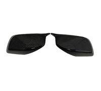 1 Pair Gloss Black Car Rear View Door Wing Mirror Side Cover Caps Fit For BMW E60 E61 E63 E64 5 Series Model 2004-2008 Housing Reverse Mirror(Carbon fiber pattern)
