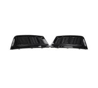 1 Pair Glossy Black Car Front Bumper Lower Fog Light Lamp Grill Grille Cover Compatible For Audi A4 B9 2016 2017 2018 Car Accessories