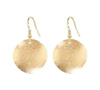 1 Pair gold Irregular Round Drop Earrings for Women Simple Curved Frosted Allergy Resistant Piercing Earrings Jewelry Attractive and professional