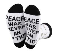 1 Pair Goose With Knife Socks Peace Was Never An Option Socks Goose Duck Gift Goose Lover Gift (Peace Was Never Socks)
