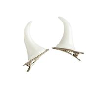 1 Pair Goth Hair Clip Horn Shape Hair Pin Duck Bills Hair Clip for Halloween Carnivals Ponytail Hair Pins for Teenagers