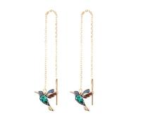 1 Pair green Hummingbird Earrings for Women s Elegant Tassel Charm Dangle Earring Fashion Jewelry Valentine's Day Birthday Gifts Professional process