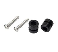 1 Pair Guitar Non-slip Strap Lock Buttons Marvel Buckle Base Black