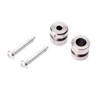 1 Pair Guitar Non-slip Strap Lock Buttons Marvel Buckle Base Silver