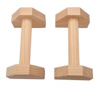 1 Pair Gymnastics Calisthenics Handstand Bar Wooden Fitness Exercise Tools Training Gear Push-Ups Double Rod for Fitness, Gymnastics, Aerobics