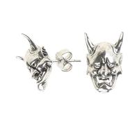 1 Pair Halloween Devil Mask Ear Studs Gothic Punk Rock Style Skull Earrings Shiny Unique Skull Earrings for Men Women